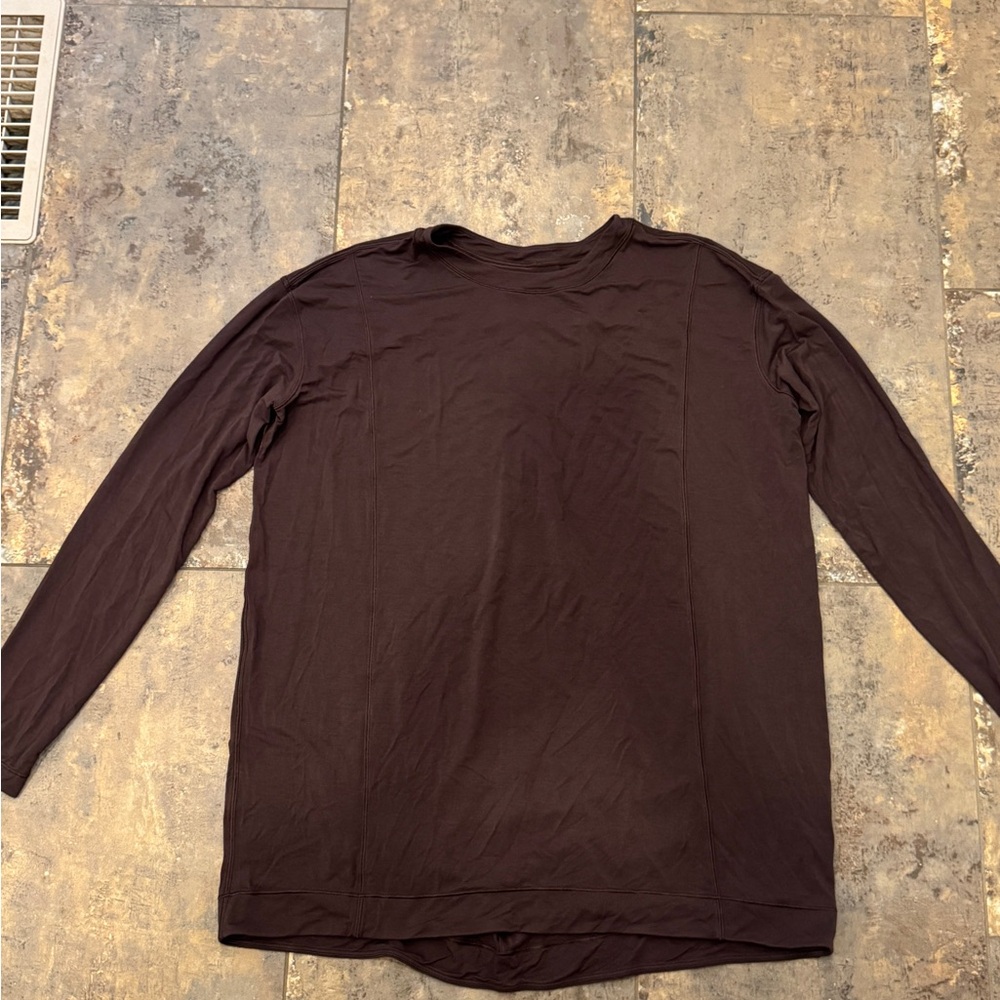 Lululemon Modal Pleated Black Long Sleeve Shirt - retails at $78
